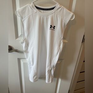 New Under Armour White Compression Sleeveless Shirt
